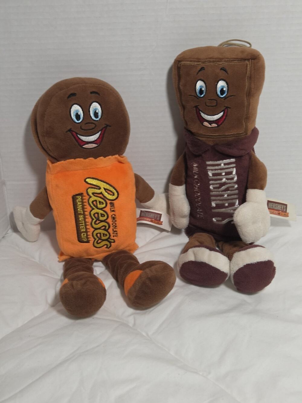 Hershey Parks Plush Toys Hershey Milk Chocolate Bar & Reese’s Peanut Butter Cup